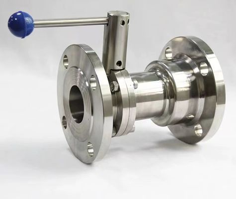304 Sanitary Welding Butterfly Valve with Non-Negative Pressure Flange Standard Forged