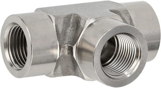 Stainless Steel 301 T-fitting 3 Ways Connector 1/8" NPT Female x 1/8" NPT Female x 1/8" NPT Female