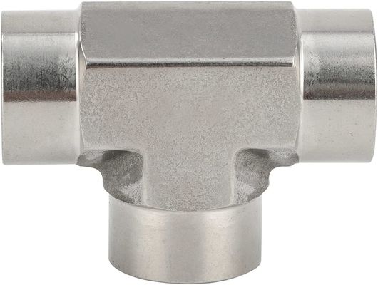 Stainless Steel 301 T-fitting 3 Ways Connector 1/8" NPT Female x 1/8" NPT Female x 1/8" NPT Female