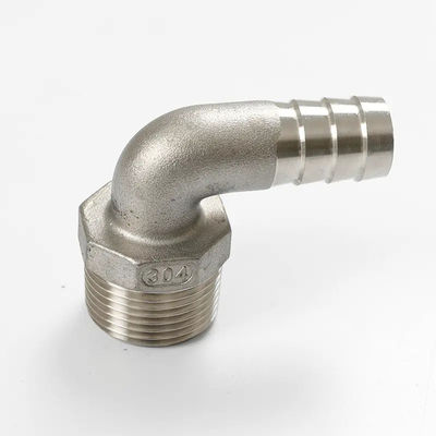 Customized Support 304 Stainless Steel Shower Hose with Hose Barb and Thread Elbow