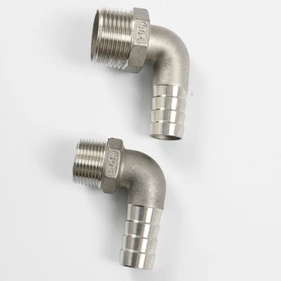 Customized Support 304 Stainless Steel Shower Hose with Hose Barb and Thread Elbow