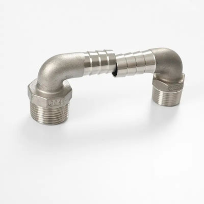 Customized Support 304 Stainless Steel Shower Hose with Hose Barb and Thread Elbow