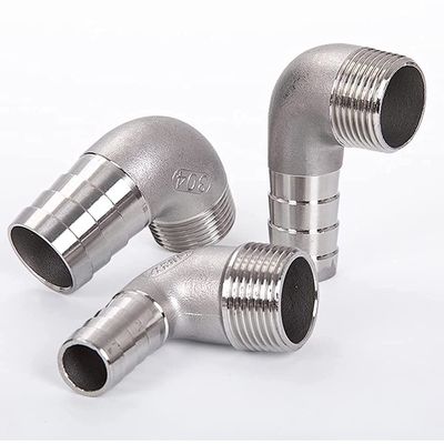 Female Connection 3/8" Hose Barb x 1/2" NPT Male 90 Degree Elbow Adapter for Home Brew
