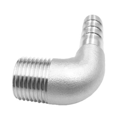 Female Connection 3/8" Hose Barb x 1/2" NPT Male 90 Degree Elbow Adapter for Home Brew