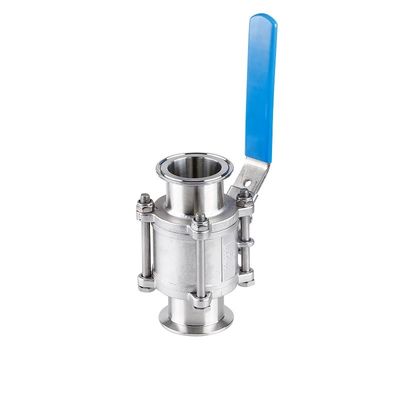 Sanitary Stainless Steel 304 Three-Piece Quick Clamp Ball Valve for Manual Operation