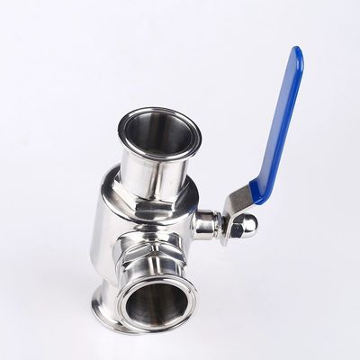 Sanitary Stainless Steel 304 316 316L Tri Clamp 3-Way Sanitary Ball Valve Type T Type L