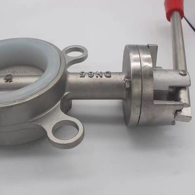 Stainless Steel 304 316 Silver Wafer Type Butterfly Valve With Threaded Connection