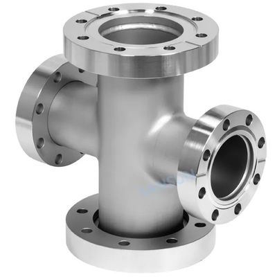 Stainless Steel 301/304/316 KF Equal Tee Connect Flange Vacuum Fitting with OEM Support