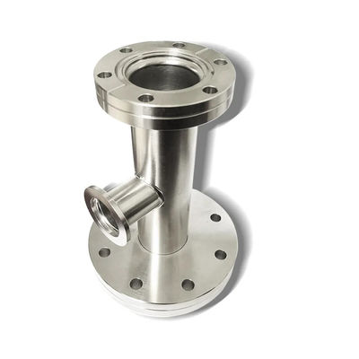 Stainless Steel 301/304/316 KF Equal Tee Connect Flange Vacuum Fitting with OEM Support