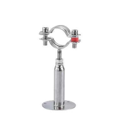 Adjustable Silver Stainless Steel 304 Pipe Holder with Thread/Clamp/Weld Connection