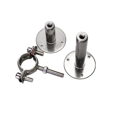 Adjustable Silver Stainless Steel 304 Pipe Holder with Thread/Clamp/Weld Connection