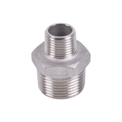 Male Hexagonal Nipple Fitting Silver Sanitary Stainless Steel 201 304 316 Thread Pipe