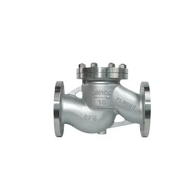 Flanged Lift Check Valve Silver Stainless Steel 304 316 316L PN16 PN25 PN40 PN64 PN100