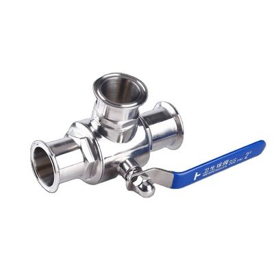 Sanitary SS304/SS316L Tri Clamp Ball Valve with 3 Way Function and in 1/2'' 6'' Sizes