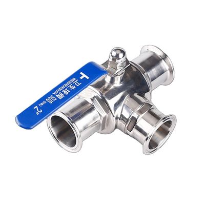 Sanitary SS304/SS316L Tri Clamp Ball Valve with 3 Way Function and in 1/2'' 6'' Sizes