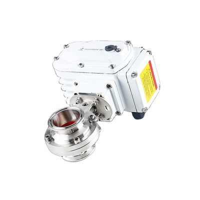 Sanitary Stainless Steel 304/316L Clamped Butterfly Valve with Electric Actuator