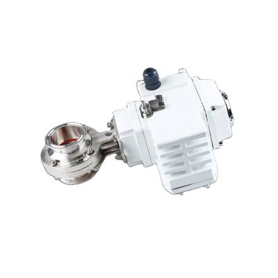 Sanitary Stainless Steel 304/316L Clamped Butterfly Valve with Electric Actuator