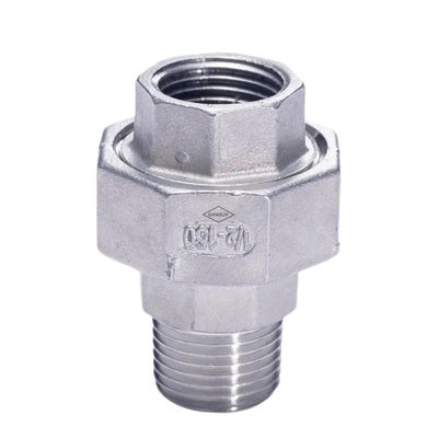 Silver 201 304 316 Union Flat Female to Male NPT BSPP BSPT Stainless Steel Connection