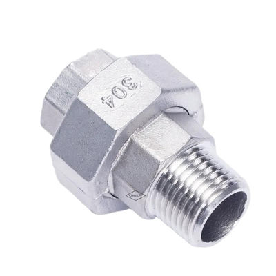 Silver 201 304 316 Union Flat Female to Male NPT BSPP BSPT Stainless Steel Connection