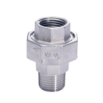 Silver 201 304 316 Union Flat Female to Male NPT BSPP BSPT Stainless Steel Connection