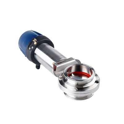 Sanitary Stainless Steel Pneumatic Tri-Clamp Butterfly Valve with Top Control Device