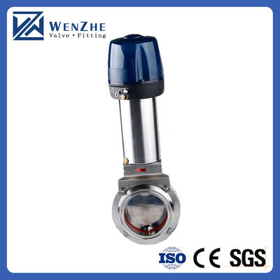Sanitary Stainless Steel Pneumatic Tri-Clamp Butterfly Valve with Top Control Device