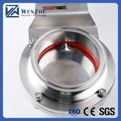 Sanitary Stainless Steel Pneumatic Tri-Clamp Butterfly Valve with Top Control Device