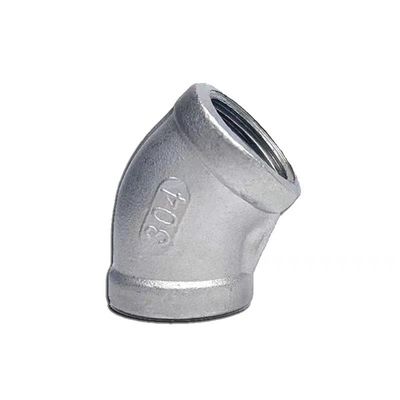 ODM Supported WZ 201 304 316L Pipe Fittings NPT Bspt Threading 45 Degree Female Elbow