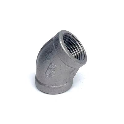 ODM Supported WZ 201 304 316L Pipe Fittings NPT Bspt Threading 45 Degree Female Elbow
