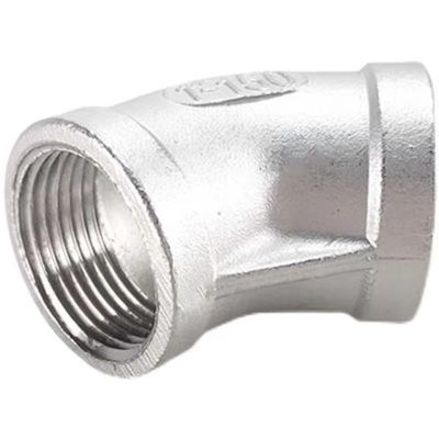 ODM Supported WZ 201 304 316L Pipe Fittings NPT Bspt Threading 45 Degree Female Elbow
