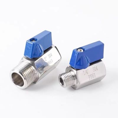 Equal Mini Ball Valve 1/8" WZ Stainless Steel 304 316 FF 1000PSI/PN63 Screw Manual