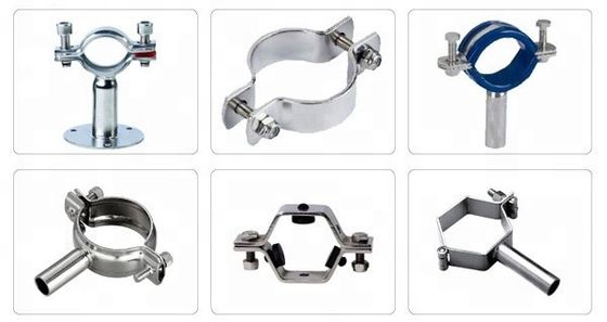 304 Stainless Steel Sanitary Pipe Support with Thread Connection Mirror Polished