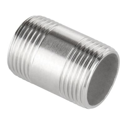 201 304 Stainless Steel Double Head External Thread Pipe Nipple for Customized Support