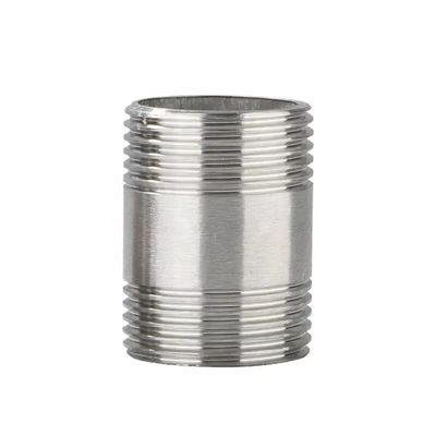 201 304 Stainless Steel Double Head External Thread Pipe Nipple for Customized Support