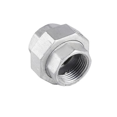 304 Stainless Steel Union Female Joint Pipe Transition Fittings for 0-10 BAR Pressure