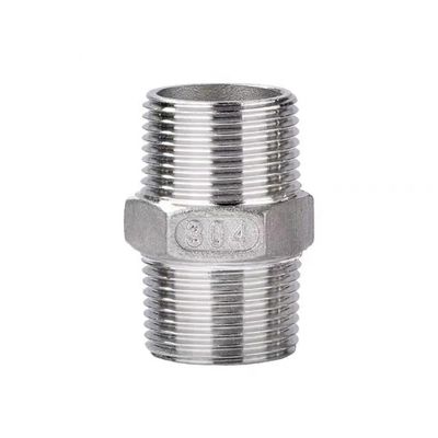 1/4''--4.0'' Stainless Steel 201 304 316 Short Hex Thread Nipple for Hydraulic Bsp Npt Plumbing