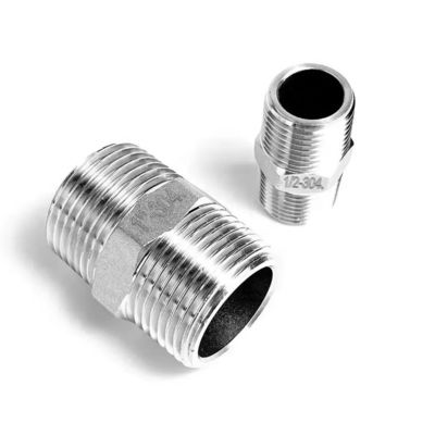 1/4''--4.0'' Stainless Steel 201 304 316 Short Hex Thread Nipple for Hydraulic Bsp Npt Plumbing