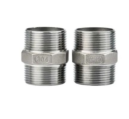 1/4''--4.0'' Stainless Steel 201 304 316 Short Hex Thread Nipple for Hydraulic Bsp Npt Plumbing