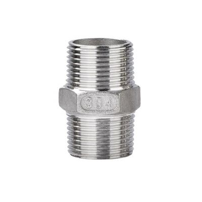 1/4''--4.0'' Stainless Steel 201 304 316 Short Hex Thread Nipple for Hydraulic Bsp Npt Plumbing