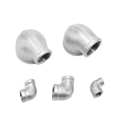 90 Degree Elbow Galvanized Malleable Iron/Stainless Steel 201 304 316 Pipe Fittings NPT BSPT BSPP