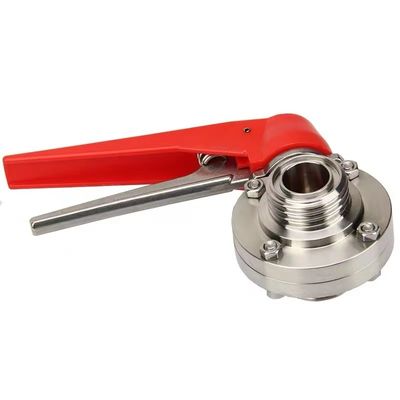 WZ Stainless Steel 304 316 316L Threaded Butterfly Valve Equal 1/8"--4" for DIN 3A SMS
