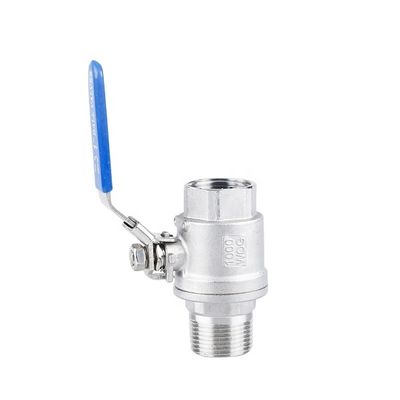 High Temperature 2PC Stainless Steel Male and Female Float Ball Valve for Industrial
