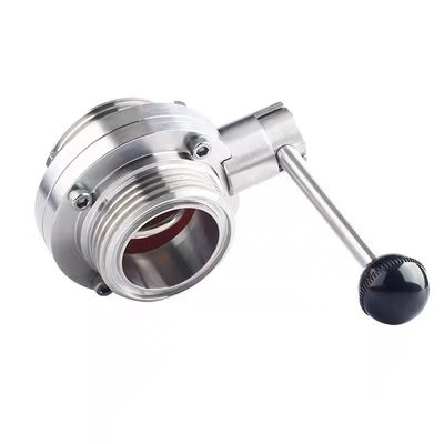 304 316 316L Weld Clamped Thread Butterfly Valve Manual DIN 3A SMS WZ Stainless Steel