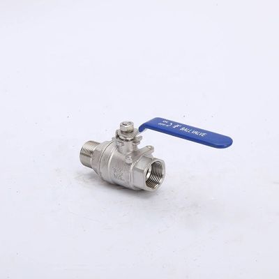 High Temperature 2PC Stainless Steel Male and Female Float Ball Valve for Industrial