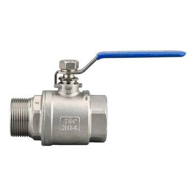 High Temperature 2PC Stainless Steel Male and Female Float Ball Valve for Industrial