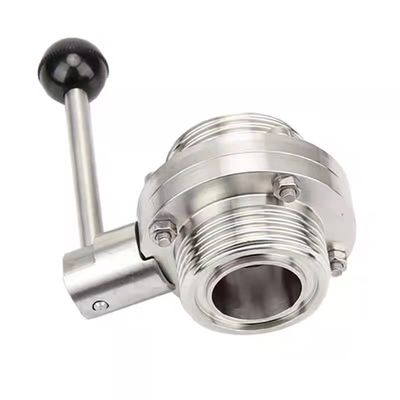 304 316 316L Weld Clamped Thread Butterfly Valve Manual DIN 3A SMS WZ Stainless Steel