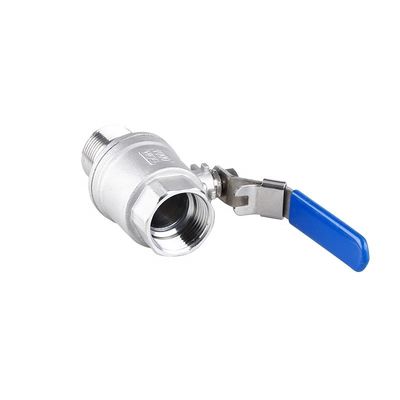 High Temperature 2PC Stainless Steel Male and Female Float Ball Valve for Industrial