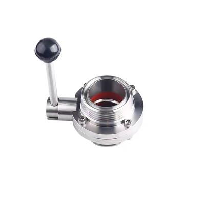 304 316 316L Weld Clamped Thread Butterfly Valve Manual DIN 3A SMS WZ Stainless Steel