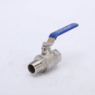 High Temperature 2PC Stainless Steel Male and Female Float Ball Valve for Industrial