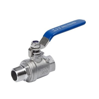 High Temperature 2PC Stainless Steel Male and Female Float Ball Valve for Industrial